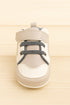 Light Sand & White Baby Sneaker with Velcro Strap
